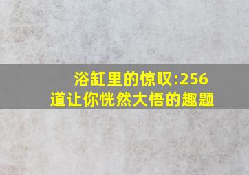 浴缸里的惊叹:256 道让你恍然大悟的趣题